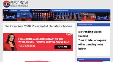 2016presidentialdebateschedule.com