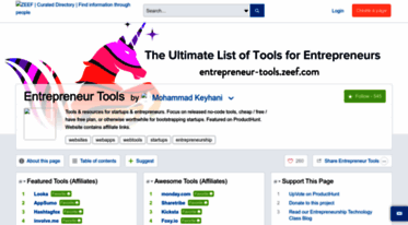 entrepreneur-tools.zeef.com