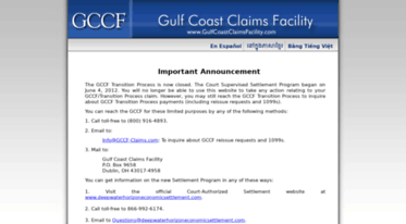 gulfcoastclaimsfacility.com