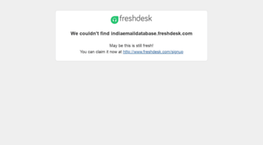 indiaemaildatabase.freshdesk.com