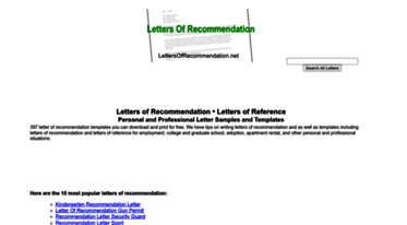 lettersofrecommendation.net