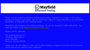 mayfieldsettlementfunding.com