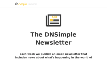 newsletter.dnsimple.com