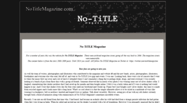 notitlemagazine.com