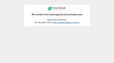 opportunity.freshdesk.com