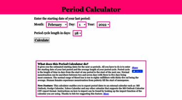 periodcalculator.net