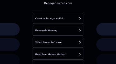 renegadeword.com