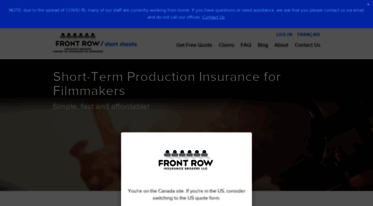 shortshoot.frontrowinsurance.com