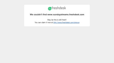 sundaystreams.freshdesk.com