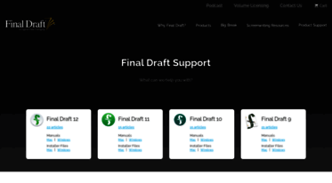 support.finaldraft.com