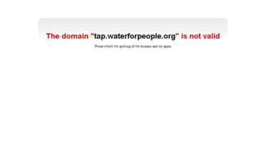 tap.waterforpeople.org