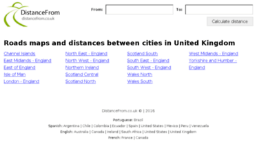 Distance Chart Uk Cities