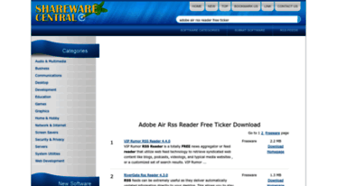 adobe-air-rss-reader-free-ticker.sharewarecentral.com