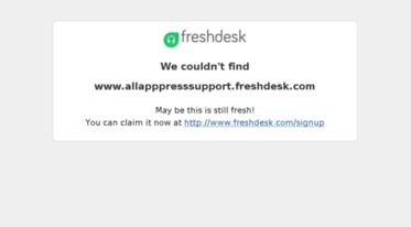 allapppresssupport.freshdesk.com