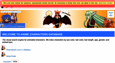 anime character database konata search