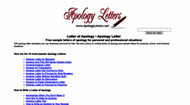 apologyletters.net