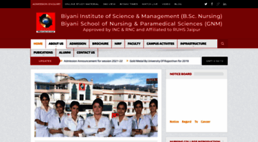 biyaninursingcollege.com