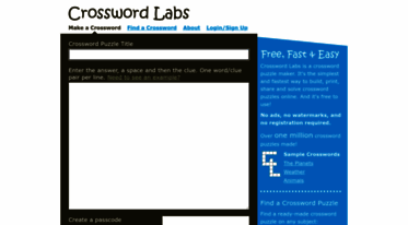 Get Crosswordlabs News Free Online Crossword Puzzle Maker