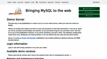 demo.phpmyadmin.net