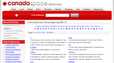 dictionary.canadaspace.com