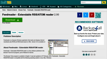 feedreader-extendable-rss-or-atom-reader.soft112.com