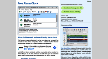 freealarmclocksoftware.com