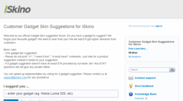 iskino.uservoice.com