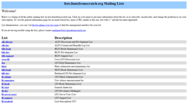 lists.linuxfromscratch.org