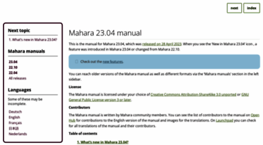 manual.mahara.org