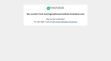 marriagewellnessinstitute.freshdesk.com