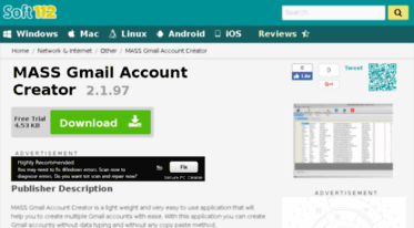 mass-gmail-account-creator.soft112.com