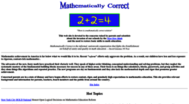 mathematicallycorrect.com