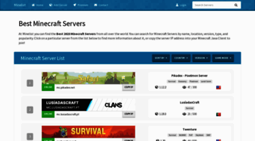 Get Minelist Net News Minecraft Servers Minecraft Server List Minelist