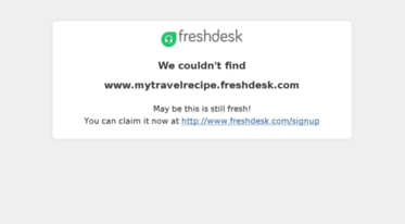 mytravelrecipe.freshdesk.com