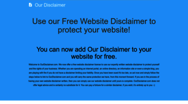 ourdisclaimer.com