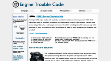 p0985.enginetroublecode.com