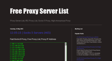 Get Proxyserverlist Blogspot Com News Free Proxy Servers List Download Proxy Server Txt