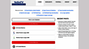 Get Yosin-tv.net news - YoSinTV - Cricket | Football | Playing XI ...
